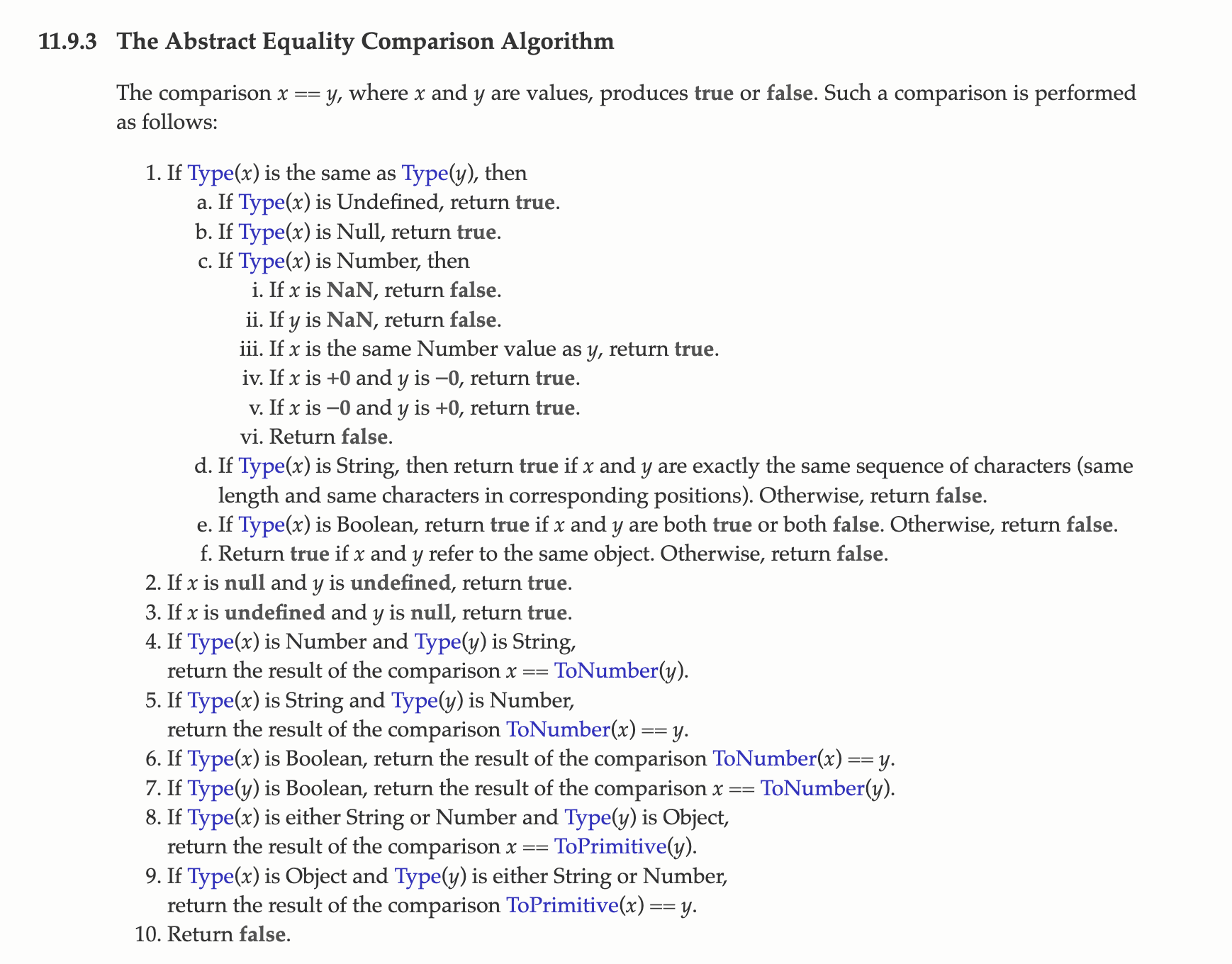 loose equality algorithm