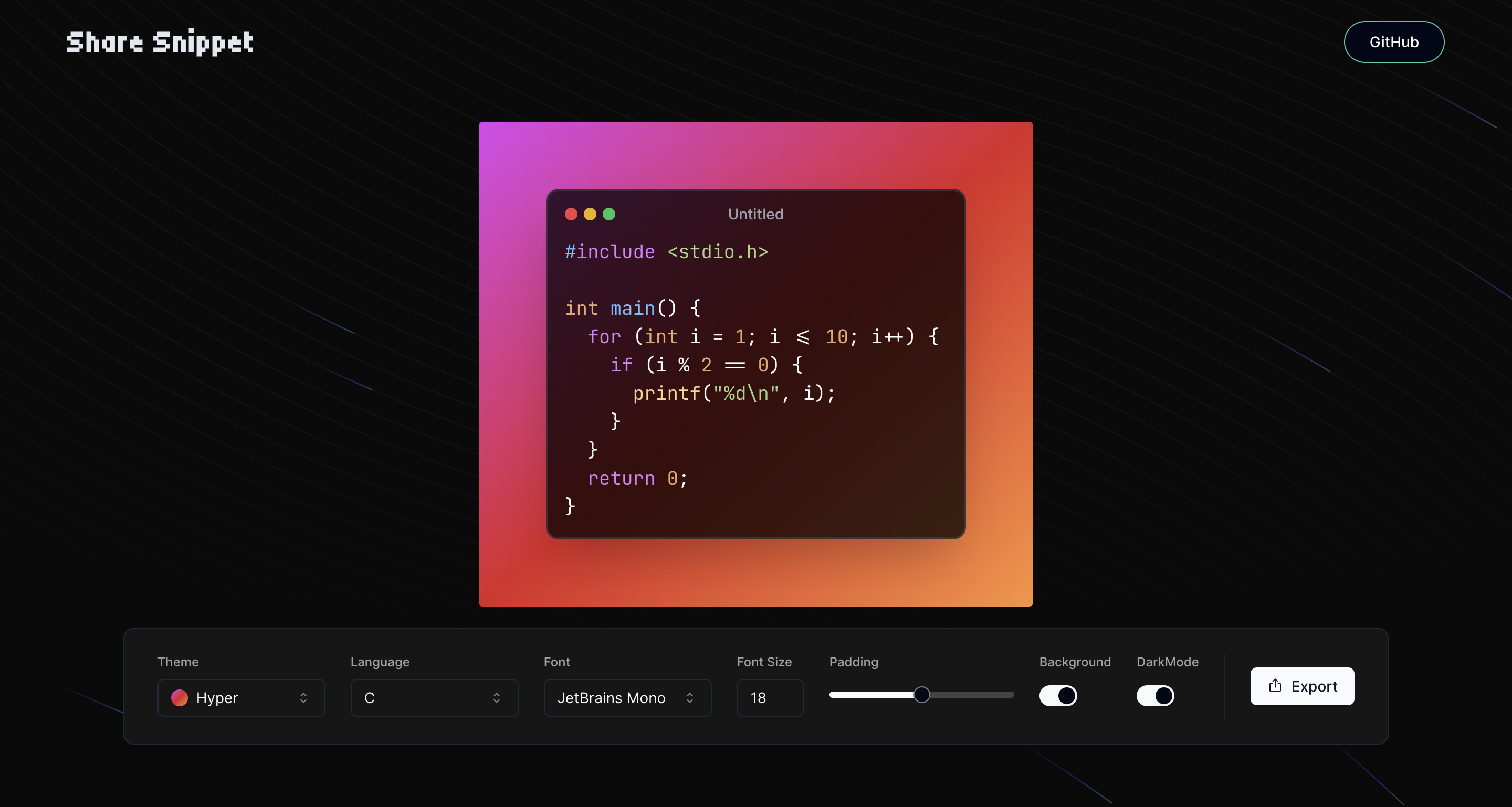 project snapshot
